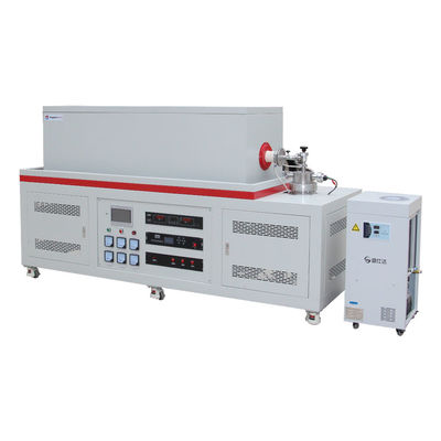 1700C CVD 3-Zonen-Vakuumrohr-Ofen mit MFC-Gasmischer und Molekularpumpen-Einheit